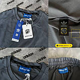 Чоловічий літній костюм Adidas шорти та футболка M1992 сірий, фото 7
