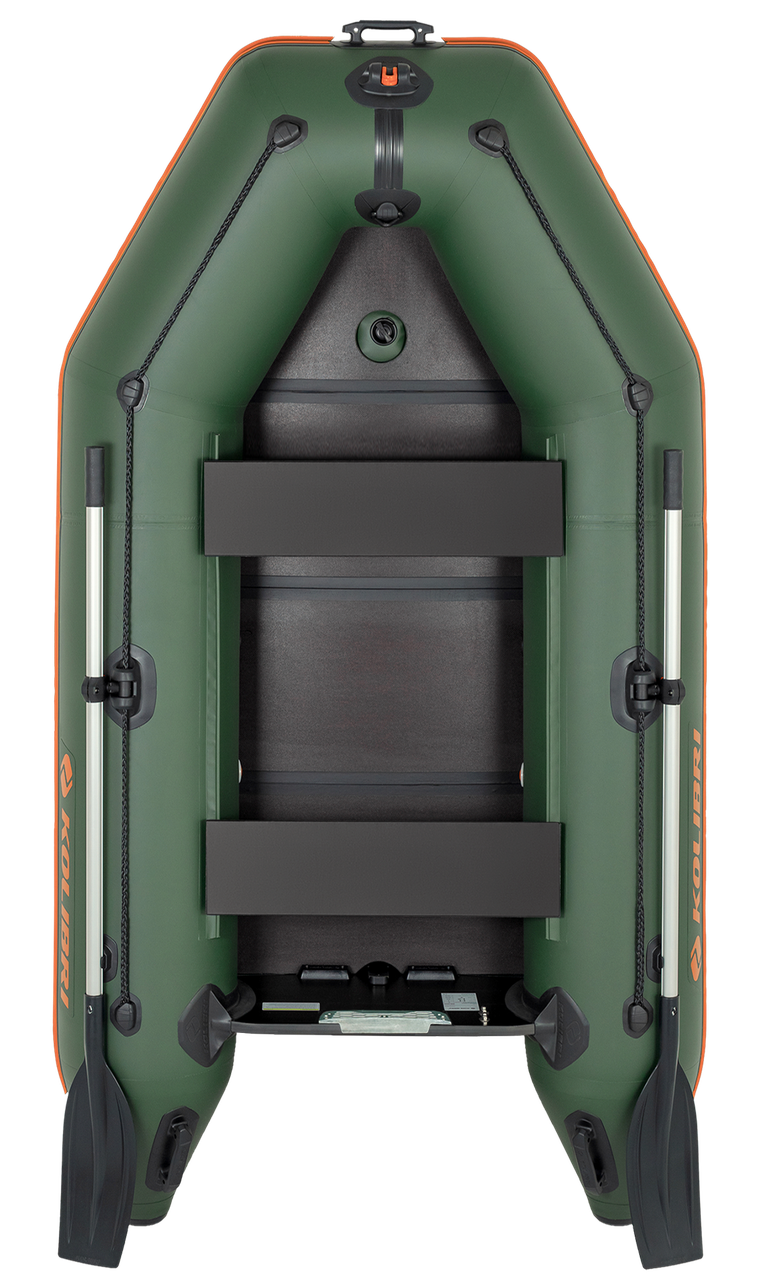 Надувний кільовий човен ПВХ Kolibri КМ-260D + книжка. Купити надувний човен Колібрі 260 під мотор для риболовлі