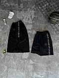 Чоловічий літній костюм Adidas шорти та футболка M1991 чорний, фото 5