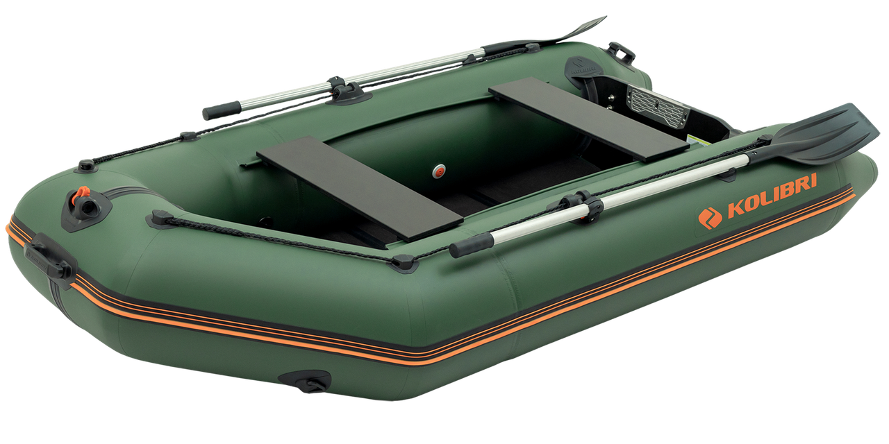 Надувний кільовий човен ПВХ Kolibri КМ-245D + книжка. Купити надувний човен Колібрі 245 під мотор для риболовлі