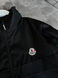 Чоловіча куртка вітровка Moncler M1990 чорна, фото 3