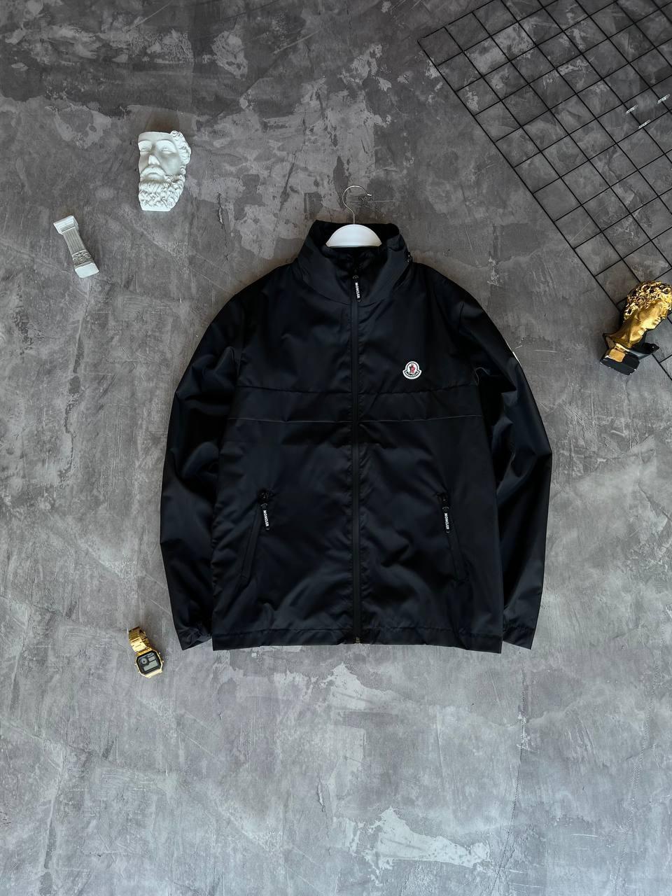 Чоловіча куртка вітровка Moncler M1990 чорна