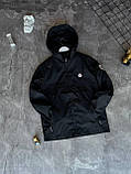 Чоловіча куртка вітровка Moncler M1990 чорна, фото 7