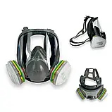 Захисна повнолицева маска з респіратором ЗМ 6800 (М) Оригінал, фото 6