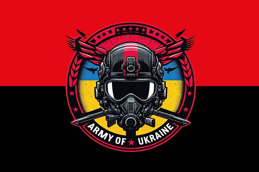 Прапор «Армія України» червоно-чорний