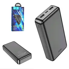 Power Bank Hoco J59 Famous портативна батарея 10000 mAh, 2USB+Type-C+Micro-USB, 2A, LED дисплей Чорний, фото 6
