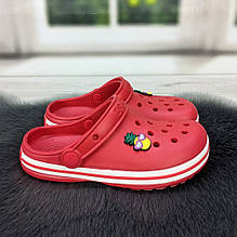 Кроки сабо підліткові для дівчинки червоні Dago Style 1228-4