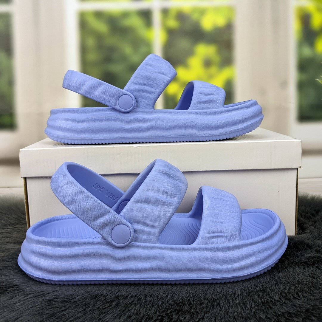 Сланці сандалі жіночі піна Даго Стиль блакитні (волошка) 4096, фото 1