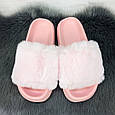 Шльопанці жіночі хутряні рожеві 4533, фото 2