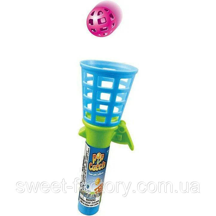 Льодяник Іграшка Kidsmania Pop Catch Game & Lollipop Blue Raspberry 11g, фото 1