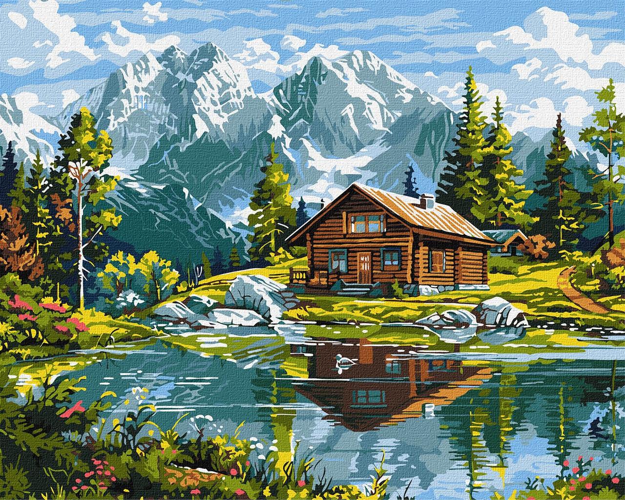 Картина за номерами 40х50 см Затишний котедж ©art_selena_ua КНО6351