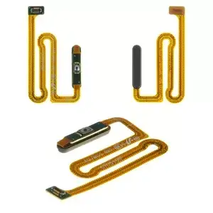 Шлейф для Samsung A125F Galaxy A12, M127 Galaxy M12, кнопки ввімкнення, для сканера відбитка пальця (Touch ID), чорний