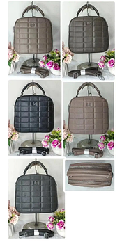 Сумочка жіноча крос-боді 21,5*21 см на два відділення зі штучної шкіри в різних кольорах Zhenya