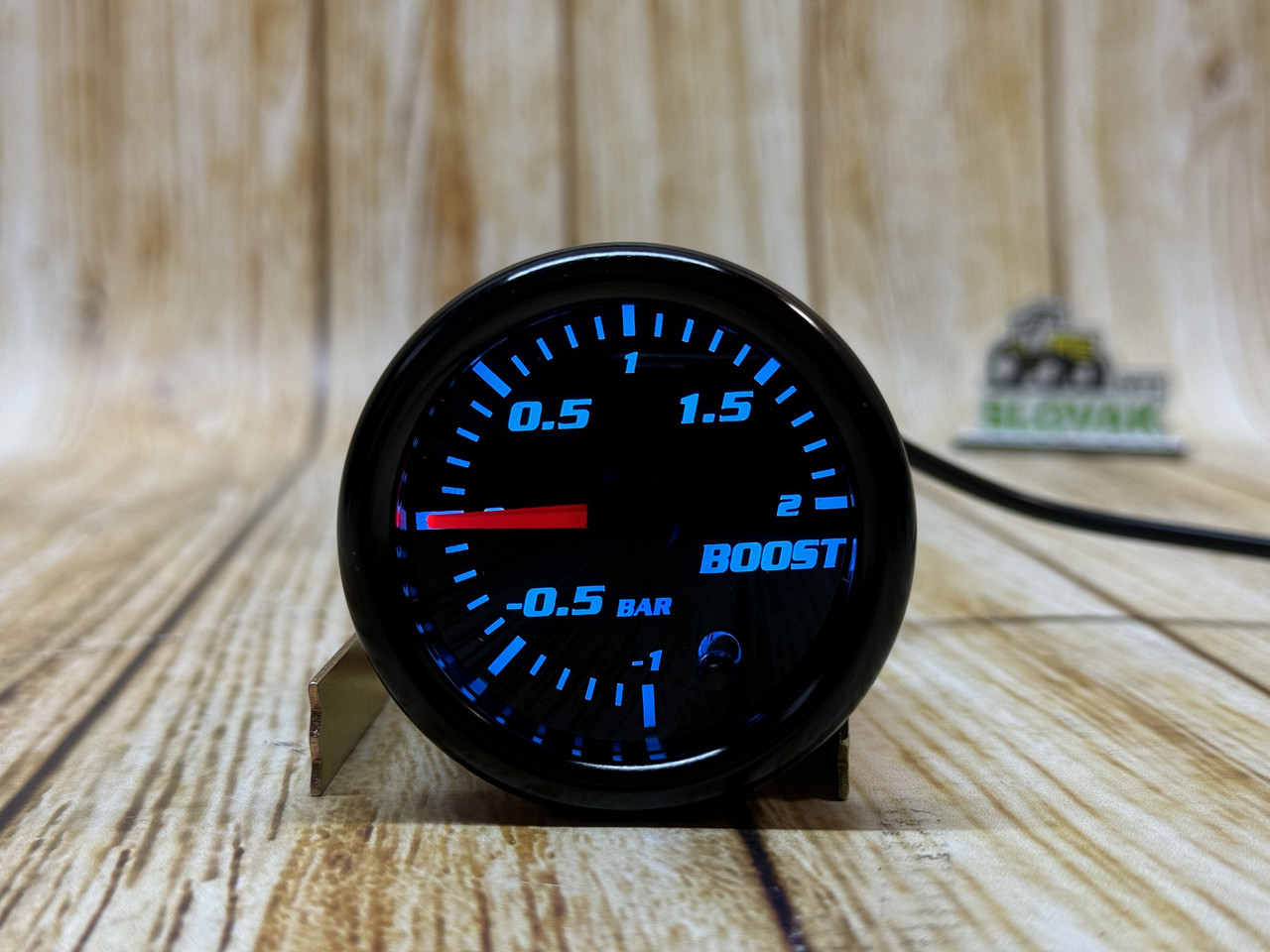 Прилад вказівник тиску турбіни стрілочний 1818 LED діодний Ø52мм датчик автомобільний, фото 1