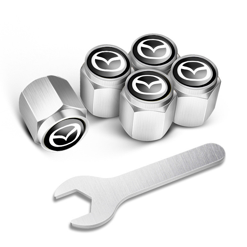 Захисні ковпачки на ніпеля шин автомобіля з логотипом Mazda, фото 1