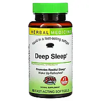 Herbs Etc., Снодійне Deep Sleep, 60 швидкодійних м'яких таблеток