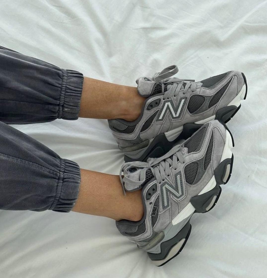 Женские крутые кроссовки на большой подошве New Balance 9060 серые в ...