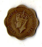 Цейлон — Британський ≥ Король Георг VI 10 центив 1951 No777, фото 2
