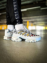 Чоловічі Кросівки Nike Air Max TN Plus Drift Grey / Найк Аїр Макс ТН Плюс Дріфт Сірі з Помаранчевим та Блакитним, фото 3