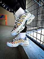 Чоловічі Кросівки Nike Air Max TN Plus Drift Grey / Найк Аїр Макс ТН Плюс Дріфт Сірі з Помаранчевим та Блакитним, фото 4