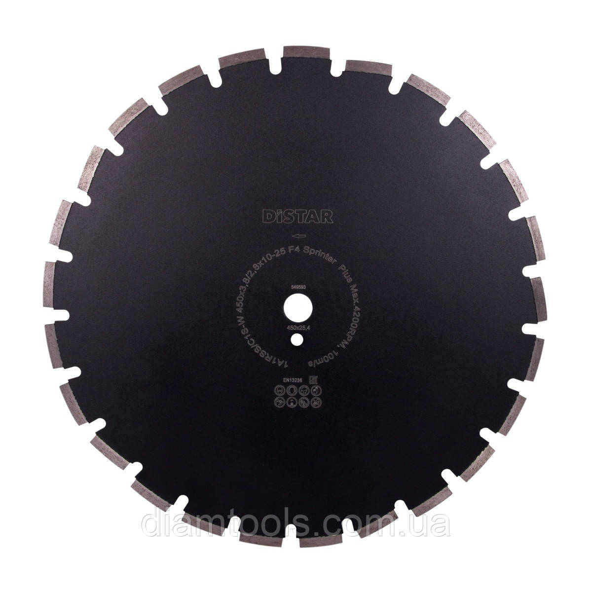 Круг алмазний відрізний по асфальту Distar Sprinter Plus 450x3.8/2.8x10x25.4 F4
