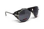 Окуляри захисні Global Vision Aviator-3 (gray), сірі зі з'ємним ущільнювачем із синтетичної "шкіри", фото 3