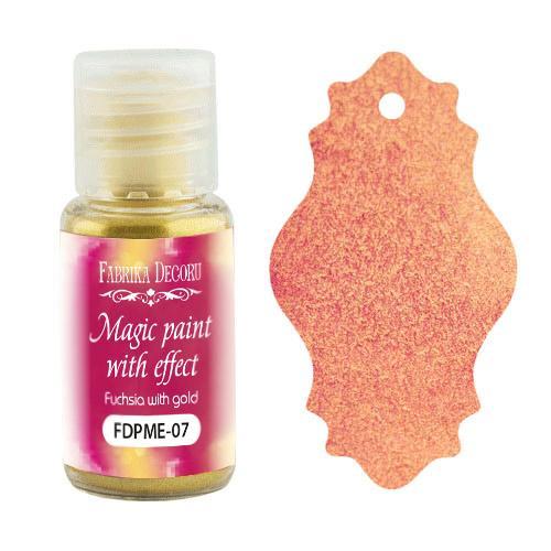 Суха фарба Magic paint with effect Фуксія із золотом 15 мл
