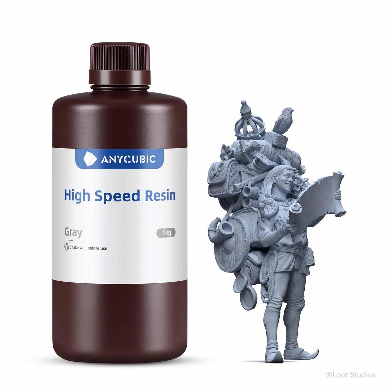 Смола для швидкого друку High Speed Resin, сіра, 1000 мл