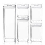 Набір контейнерів для сипучих продуктів з вакуумними білими кришками, Kit 5 шт, фото 2