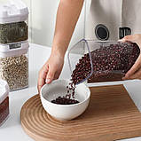 Набір контейнерів для сипучих продуктів з вакуумними білими кришками, Kit 5 шт, фото 4