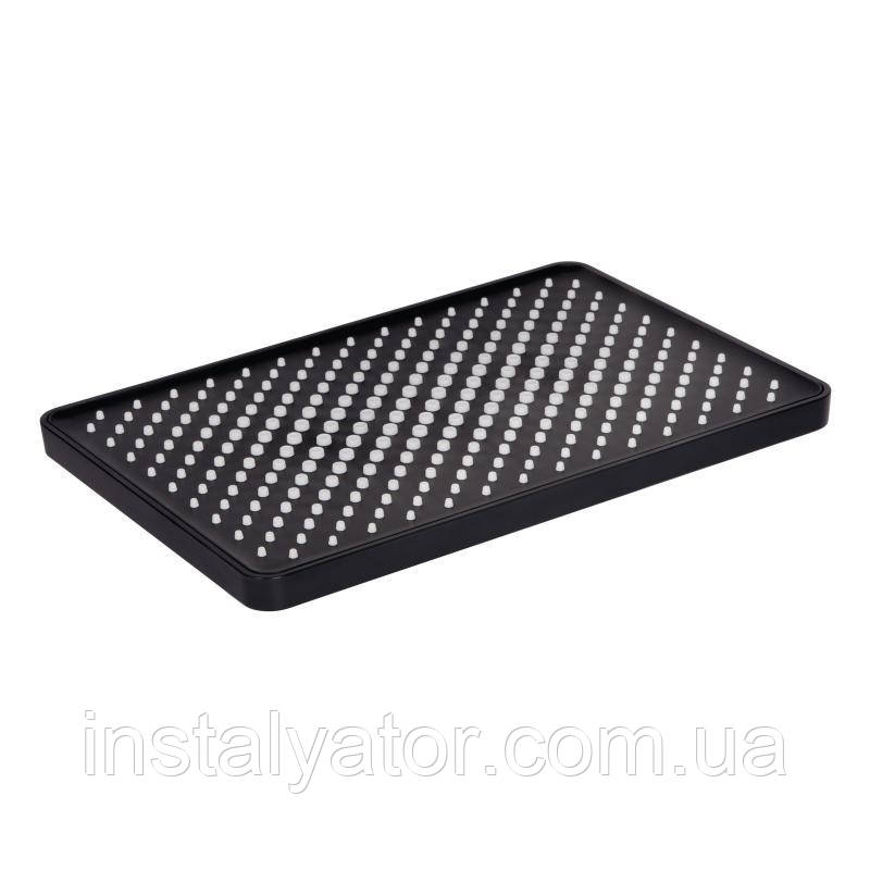 Лійка для верхнього душу Qtap Hlavova 280x280 мм прямокутна QTHLA107BLM45947 Black Matt