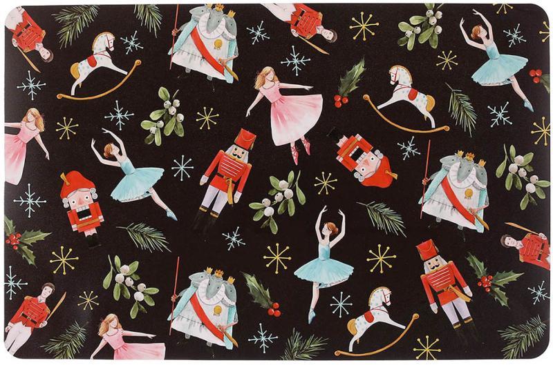 Набір 12 сервірувальних серветок 28x43см підтарільники Happy Holidays-96, поліпропілен, фото 1