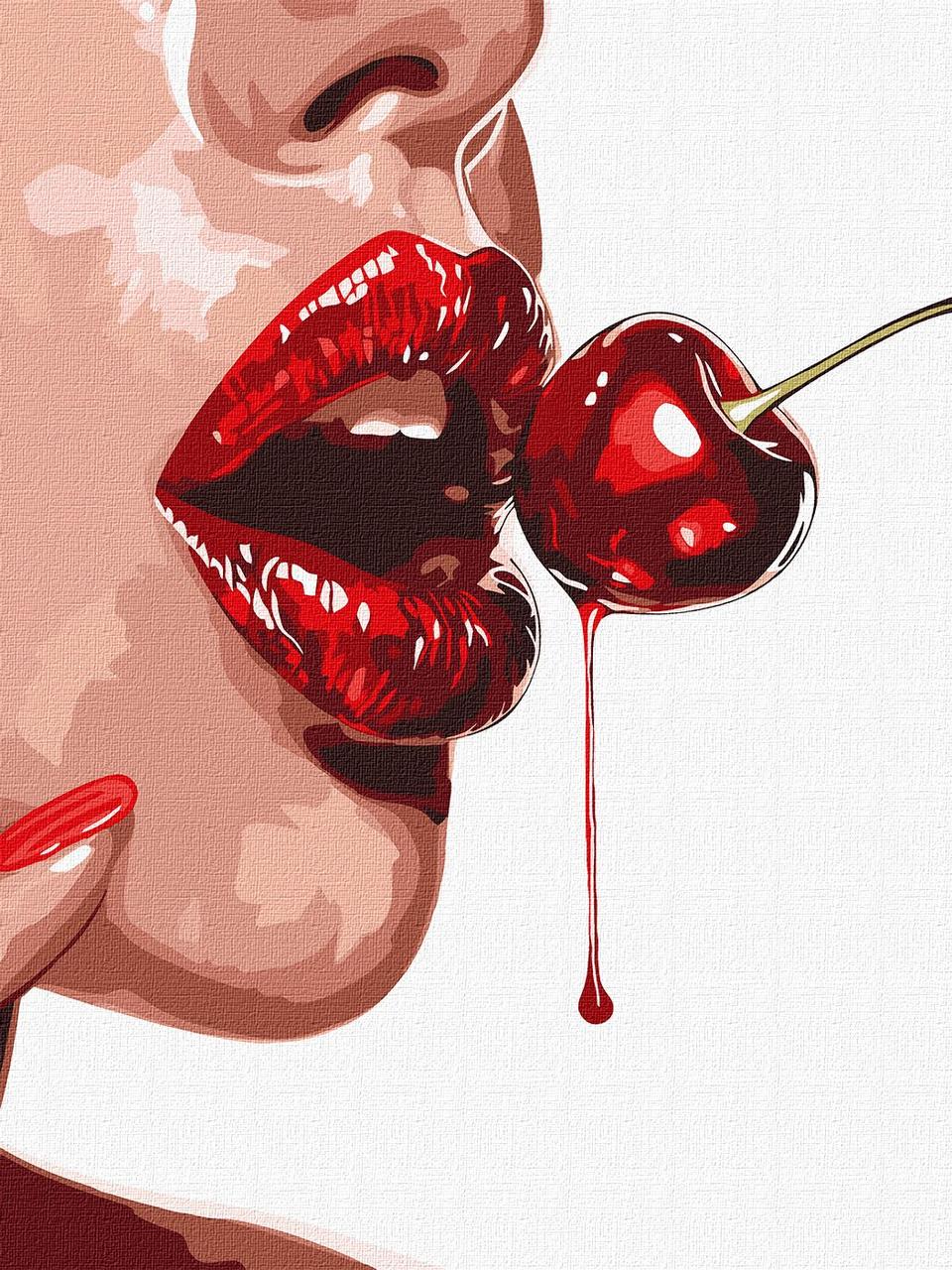 Картина за номерами 30х40 см. Солодка вишня ©art_selena_ua Ідейка КНО8460, фото 1