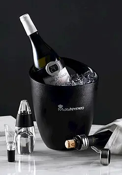 Відро-охолоджувач для пляшок та напоїв 3.5 л якісний пластик Bergner MasterPro BGMP-5119 CRU OENOLOGY