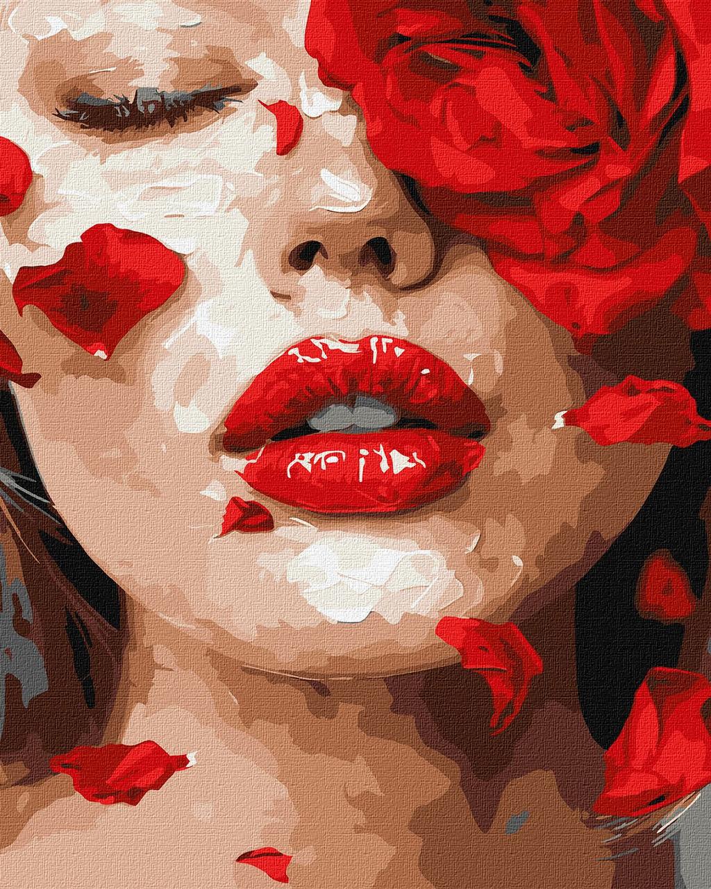 Картина за номерами 40×50 см Пелюстки троянди ©art.solomiia Ідейка. КНО8468, фото 1