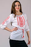 Вишиванка жіноча "Україночка" орнамент червоний, фото 2