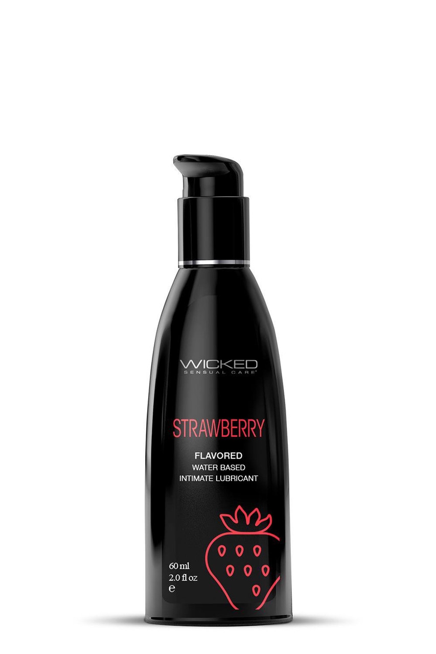 Лубрикант їстівний Wicked Strawberry Flavored зі смаком полуниці, 60 мл Bomba💣, фото 1