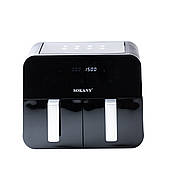 Аерофритниця з двома відділеннями 10 літрів мультипіч SOKANY аерогриль 2400 Вт аеропіч фритюр без масла