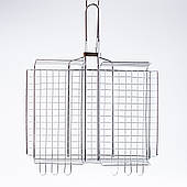 Велика решітка гриль 65x43x7 (см) глибока для мангалу, барбекю