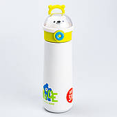 Термос дитячий 500 мл з напувалкою трубочкою "Ведмідь" Жовтий