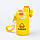 Дитячий термос з напувалкою та трубочкою 460 мл з ремінцем Жовтий, фото 2