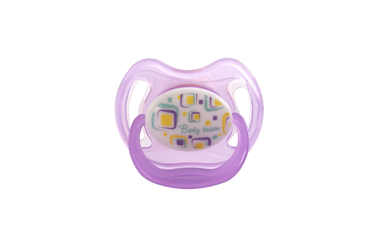 Пустушка латексна класична 6+ Baby team Фіолетовий, фото 1