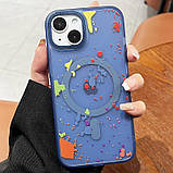 Чохол TPU+PC Flush with MagSafe для Apple iPhone 14 (6.1") Dark blue, фото 3