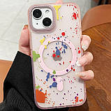 Чохол TPU+PC Flush with MagSafe для Apple iPhone 15 (6.1") Baby pink, фото 3