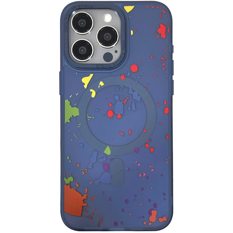 Чохол TPU+PC Flush with MagSafe для Apple iPhone 15 Pro (6.1") Dark blue, фото 1