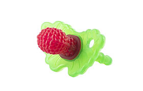 Прорізувач-масажер силіконовий "Малинка" 4+ Baby team Зелений з червоним