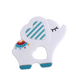 Прорізувач силіконовий "Слоник" 4+ Baby team Білий