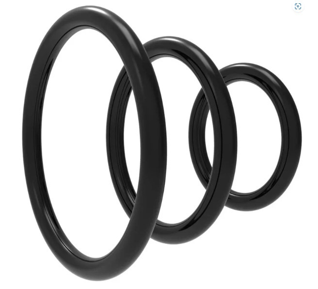Силиконовые кольца для пениса для задержки эякуляции, 3 шт. - фото 1 - id-p2277519133