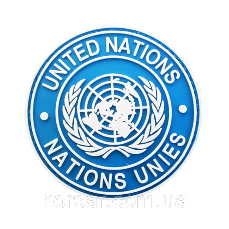 Нашивка значок липучка патч ООН, ЄС UN EU ВООЗ WHO, фото 1