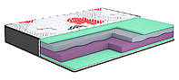 Высокий средне-жесткий беспружинный ортопедический матрас с пеной мемори для кровати Flirt Флирт Romance Matro